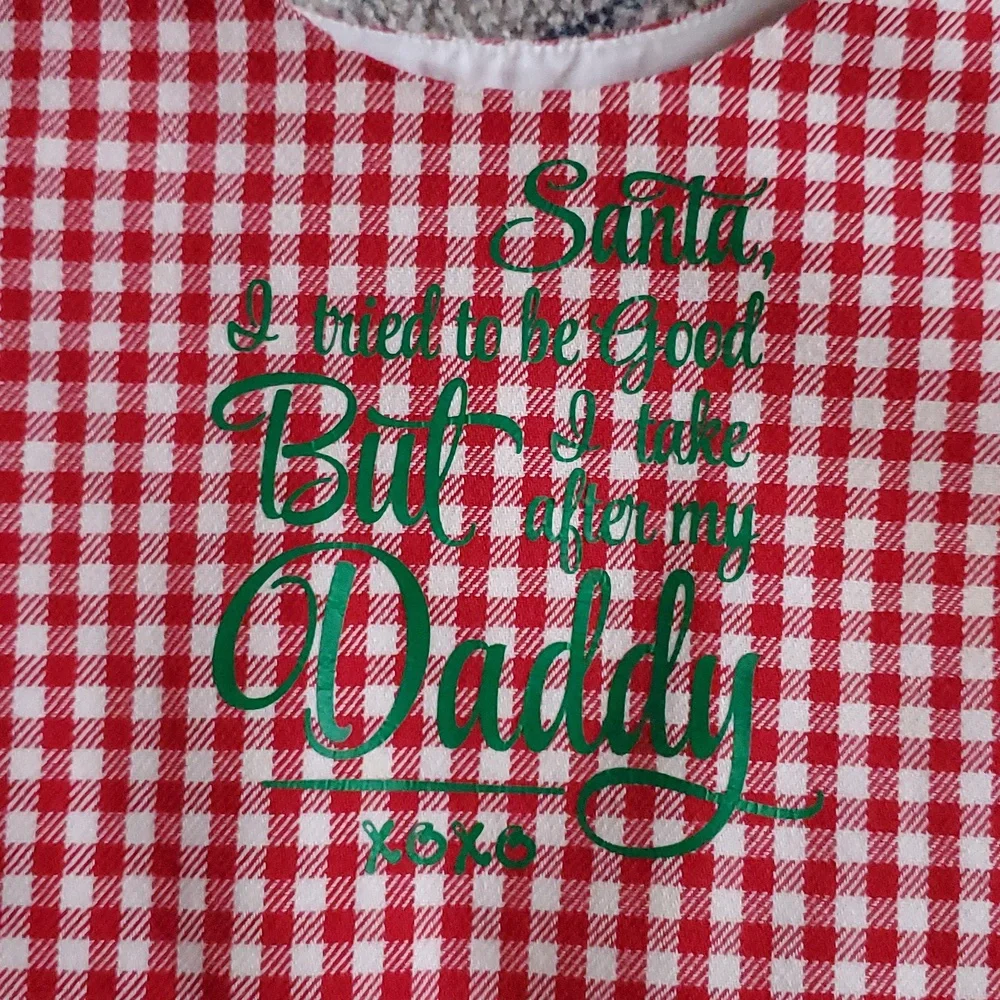 Rags Land Red Gingham Christmas Santa Matching Set Outfit Sz3